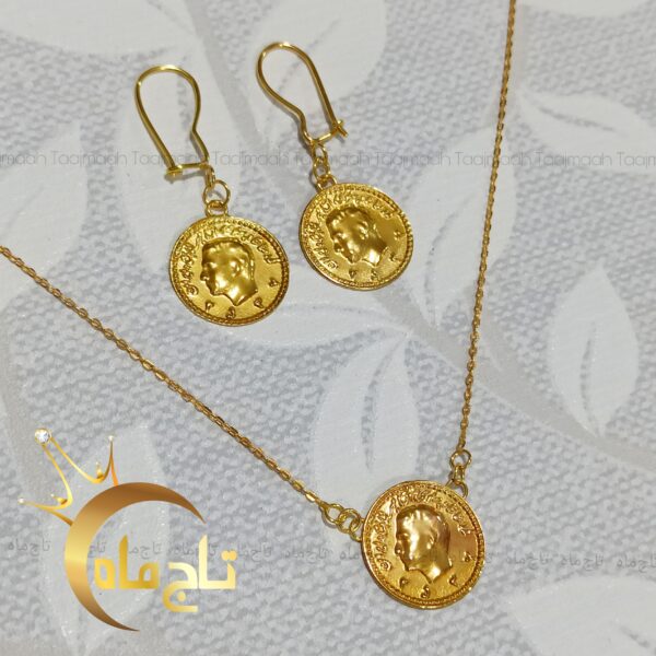 نیمست طرح ربع پهلوی طلا تاج ماه - Image 1