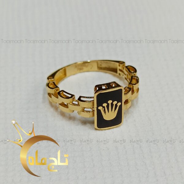 انگشتر مردانه رولکس طلا تاج ماه - Image 1