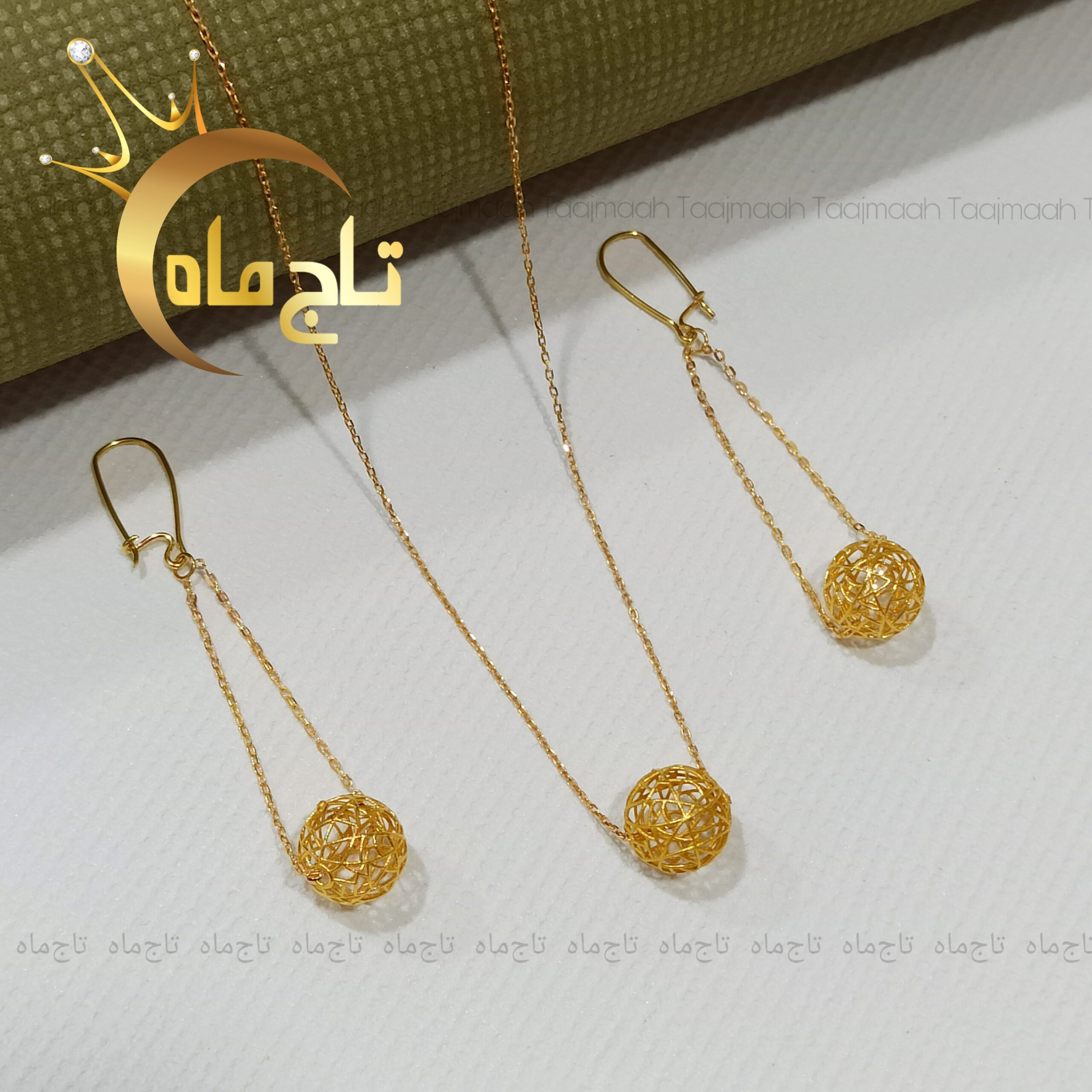 نیمست گوی فیوژن طلا 18 عیار تاج ماه