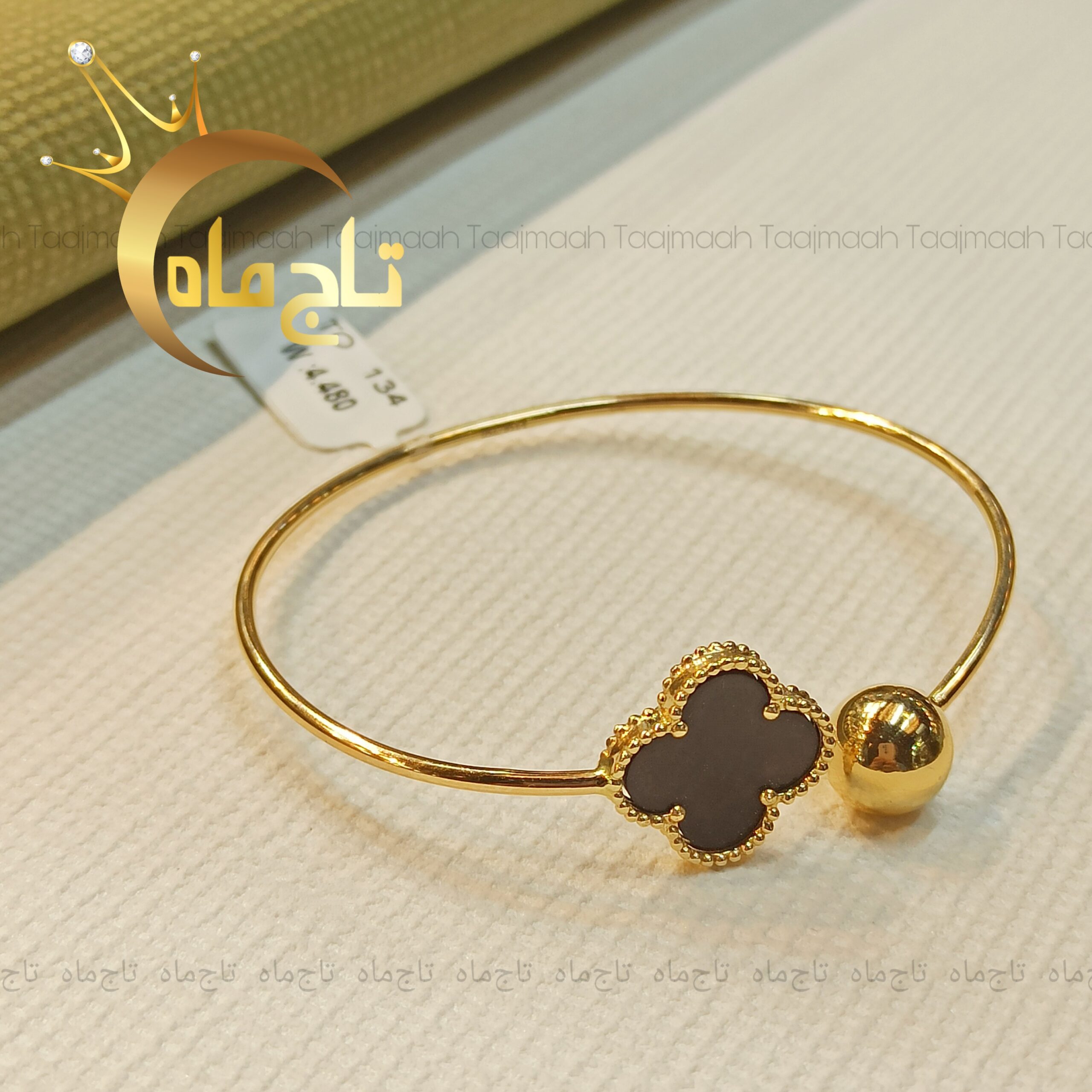 بنگل گوی و ونکلیف طلا ۱۸ عیار تاج ماه